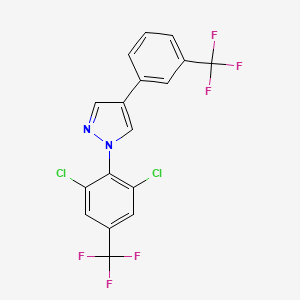 1-[2,6-dichloro-4-(trifluoromethyl)phenyl]-4-[3-(trifluoromethyl)phenyl]-1H-pyrazole