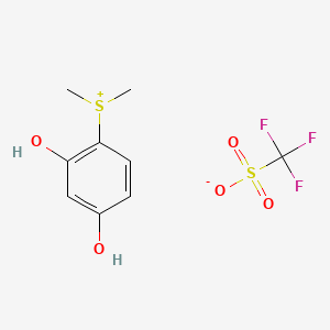 molecular formula C9H11F3O5S2 B3034498 Dimethyl-2,4-dihydroxyphenylsulfonium triflate CAS No. 180787-54-6