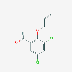 molecular formula C10H8Cl2O2 B3034503 2-(Allyloxy)-3,5-dichlorobenzaldehyde CAS No. 181280-06-8