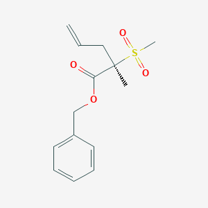 molecular formula C14H18O4S B3034509 Benzyl (R)-2-methyl-2-(methylsulfonyl)pent-4-enoate CAS No. 1821022-18-7