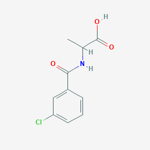 molecular formula C10H10ClNO3 B3034539 2-[(3-chlorobenzoyl)amino]propanoic Acid CAS No. 186036-10-2