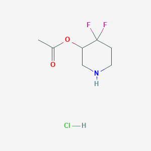 molecular formula C7H12ClF2NO2 B3034550 4,4-Difluoropiperidin-3-yl acetate hydrochloride CAS No. 1881331-81-2