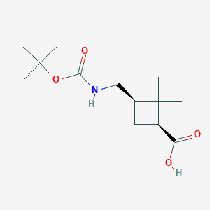 3-(tert-Butoxycarbonylamino-methyl)-2,2-dimethyl-cyclobutanecarboxylic acid