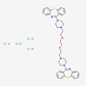 molecular formula C40H48Cl4N6O2S2 B3034574 1,2-Bis(2-(4-(dibenzo[b,f][1,4]thiazepin-11-yl)piperazin-1-yl)ethoxy)ethane tetrahydrochloride CAS No. 1923194-81-3