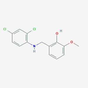 molecular formula C14H13Cl2NO2 B3034623 2-{[(2,4-Dichlorophenyl)amino]methyl}-6-methoxyphenol CAS No. 198067-03-7