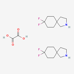 molecular formula C20H32F4N2O4 B3034644 Bis(8,8-difluoro-2-azaspiro[4.5]decane); oxalic acid CAS No. 2007919-26-6