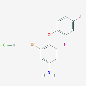 molecular formula C12H9BrClF2NO B3034646 3-Bromo-4-(2,4-difluorophenoxy)aniline hydrochloride CAS No. 2007921-24-4
