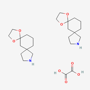 molecular formula C13H21NO6 B3034648 Bis(1,4-dioxa-9-azadispiro[4.1.4.3]tetradecane) oxalic acid CAS No. 2007924-93-6