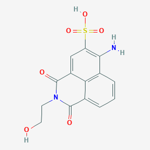 molecular formula C14H12N2O6S B3034653 6-amino-2-(2-hydroxyethyl)-1,3-dioxo-2,3-dihydro-1H-benzo[de]isoquinoline-5-sulfonic acid CAS No. 202207-11-2
