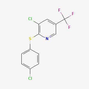 B3034668 3-Chloro-2-[(4-chlorophenyl)sulfanyl]-5-(trifluoromethyl)pyridine CAS No. 204641-70-3