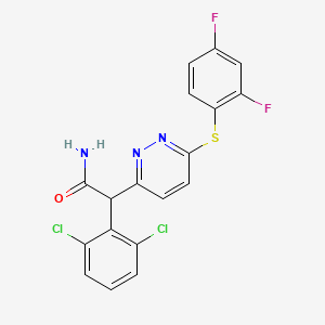 2-(2,6-Dichlorophenyl)-2-{6-[(2,4-difluorophenyl)sulfanyl]-3-pyridazinyl}acetamide