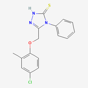molecular formula C16H14ClN3OS B3034733 3-[(4-chloro-2-methylphenoxy)methyl]-4-phenyl-4,5-dihydro-1H-1,2,4-triazole-5-thione CAS No. 21358-23-6