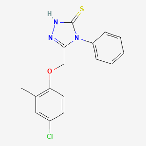 B3034733 3-[(4-chloro-2-methylphenoxy)methyl]-4-phenyl-1H-1,2,4-triazole-5-thione CAS No. 21358-23-6