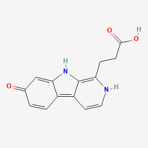 molecular formula C14H12N2O3 B3034739 7-Hydroxy-beta-carboline-1-propionic acid CAS No. 215934-15-9