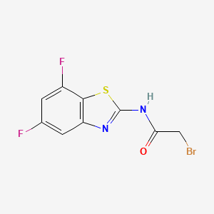 molecular formula C9H5BrF2N2OS B3034758 2-bromo-N-(5,7-difluoro-1,3-benzothiazol-2-yl)acetamide CAS No. 219499-50-0