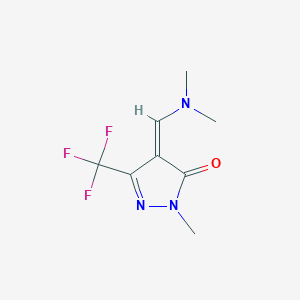 molecular formula C8H10F3N3O B3034766 4-[(dimethylamino)methylene]-2-methyl-5-(trifluoromethyl)-2,4-dihydro-3H-pyrazol-3-one CAS No. 219929-48-3
