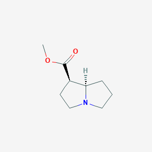 molecular formula C9H15NO2 B3034786 Methyl (1R,7aR)-hexahydro-1H-pyrrolizine-1-carboxylate CAS No. 22269-11-0