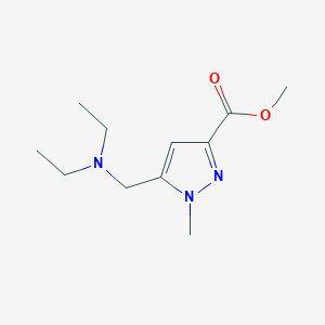 molecular formula C11H19N3O2 B3034825 5-Diethylaminomethyl-1-methyl-1H-pyrazole-3-carboxylic acid methyl ester CAS No. 2368870-70-4