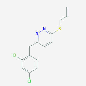 molecular formula C14H12Cl2N2S B3034845 3-(Allylsulfanyl)-6-(2,4-dichlorobenzyl)pyridazine CAS No. 241132-57-0