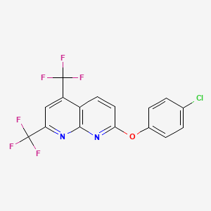 7-(4-Chlorophenoxy)-2,4-bis(trifluoromethyl)-1,8-naphthyridine