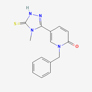 1-benzyl-5-(4-methyl-5-sulfanyl-4H-1,2,4-triazol-3-yl)-2(1H)-pyridinone