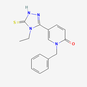 1-benzyl-5-(4-ethyl-5-sulfanyl-4H-1,2,4-triazol-3-yl)-2(1H)-pyridinone