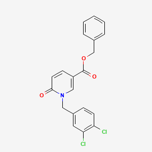 molecular formula C20H15Cl2NO3 B3034859 Benzyl 1-(3,4-dichlorobenzyl)-6-oxo-1,6-dihydro-3-pyridinecarboxylate CAS No. 242472-27-1