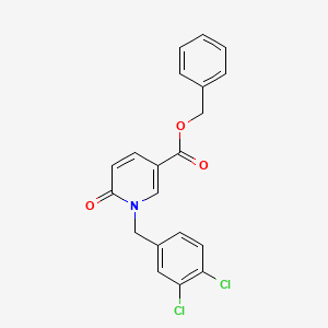 Benzyl 1-(3,4-dichlorobenzyl)-6-oxo-1,6-dihydro-3-pyridinecarboxylate