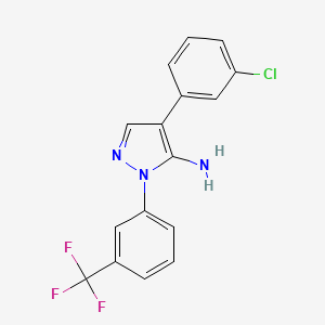 4-(3-chlorophenyl)-1-[3-(trifluoromethyl)phenyl]-1H-pyrazol-5-amine