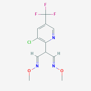 molecular formula C11H11ClF3N3O2 B3034884 (E)-2-[3-Chloro-5-(trifluoromethyl)pyridin-2-yl]-N,N'-dimethoxypropane-1,3-diimine CAS No. 246022-11-7