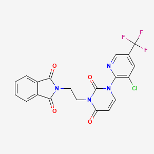 2-[2-[3-[3-Chloro-5-(trifluoromethyl)pyridin-2-yl]-2,6-dioxopyrimidin-1-yl]ethyl]isoindole-1,3-dione