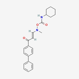 [methyl-[(E)-3-oxo-3-(4-phenylphenyl)prop-1-enyl]amino] N-cyclohexylcarbamate
