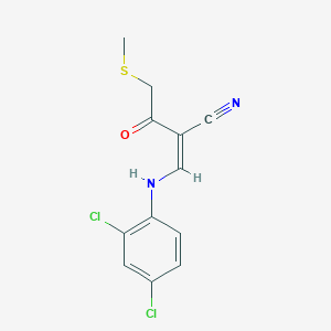 (2Z)-2-[(2,4-dichloroanilino)methylidene]-4-methylsulfanyl-3-oxobutanenitrile