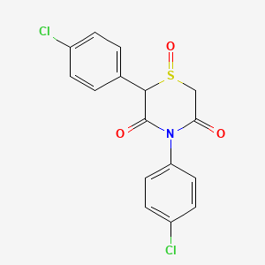 molecular formula C16H11Cl2NO3S B3034932 2,4-Bis(4-chlorophenyl)-1lambda~4~,4-thiazinane-1,3,5-trione CAS No. 252027-08-0