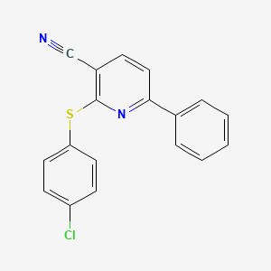 2-[(4-Chlorophenyl)sulfanyl]-6-phenylnicotinonitrile