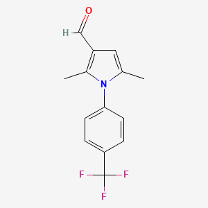 molecular formula C14H12F3NO B3034954 2,5-dimethyl-1-[4-(trifluoromethyl)phenyl]-1H-pyrrole-3-carbaldehyde 
