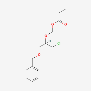 molecular formula C14H19ClO4 B3034964 ((1-(Benzyloxy)-3-chloropropan-2-yl)oxy)methyl propionate CAS No. 260448-01-9