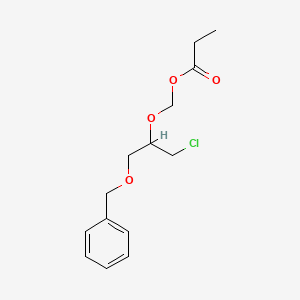 ((1-(Benzyloxy)-3-chloropropan-2-yl)oxy)methyl propionate