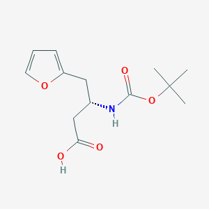 molecular formula C13H19NO5 B3034996 Boc-(S)-3-Amino-4-(2-furyl)-butyric acid CAS No. 270263-06-4