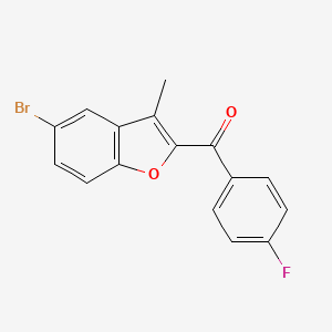 molecular formula C16H10BrFO2 B3035112 (5-Bromo-3-methyl-1-benzofuran-2-yl)(4-fluorophenyl)methanone CAS No. 303145-27-9
