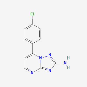 molecular formula C11H8ClN5 B3035116 7-(4-Chlorophenyl)[1,2,4]triazolo[1,5-a]pyrimidin-2-amine CAS No. 303145-62-2