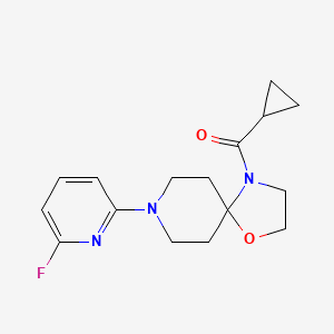 molecular formula C16H20FN3O2 B3035170 Cyclopropyl[8-(6-fluoro-2-pyridinyl)-1-oxa-4,8-diazaspiro[4.5]dec-4-yl]methanone CAS No. 303151-55-5