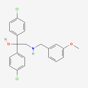 molecular formula C22H21Cl2NO2 B3035463 1,1-bis(4-chlorophenyl)-2-{[(3-methoxyphenyl)methyl]amino}ethan-1-ol CAS No. 321432-83-1