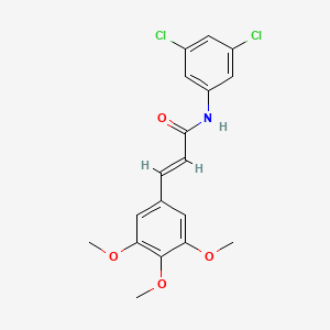molecular formula C18H17Cl2NO4 B3035537 (2E)-N-(3,5-dichlorophenyl)-3-(3,4,5-trimethoxyphenyl)prop-2-enamide CAS No. 329778-44-1