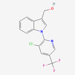 molecular formula C15H10ClF3N2O B3035720 {1-[3-chloro-5-(trifluoromethyl)-2-pyridinyl]-1H-indol-3-yl}methanol CAS No. 338409-97-5