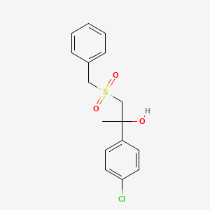 molecular formula C16H17ClO3S B3035742 1-(Benzylsulfonyl)-2-(4-chlorophenyl)-2-propanol CAS No. 338412-43-4