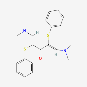 molecular formula C21H24N2OS2 B3035928 (1Z,4Z)-1,5-bis(dimethylamino)-2,4-bis(phenylsulfanyl)penta-1,4-dien-3-one CAS No. 338777-86-9