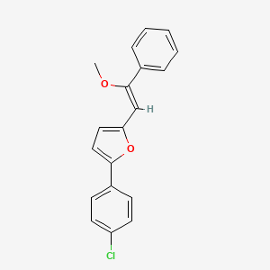 molecular formula C19H15ClO2 B3035954 2-(4-chlorophenyl)-5-[(Z)-2-methoxy-2-phenylethenyl]furan CAS No. 338786-41-7