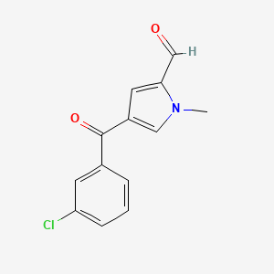 molecular formula C13H10ClNO2 B3036128 4-(3-chlorobenzoyl)-1-methyl-1H-pyrrole-2-carbaldehyde CAS No. 338978-14-6