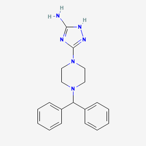 molecular formula C19H22N6 B3036238 5-(4-benzhydrylpiperazino)-1H-1,2,4-triazol-3-ylamine CAS No. 339021-25-9